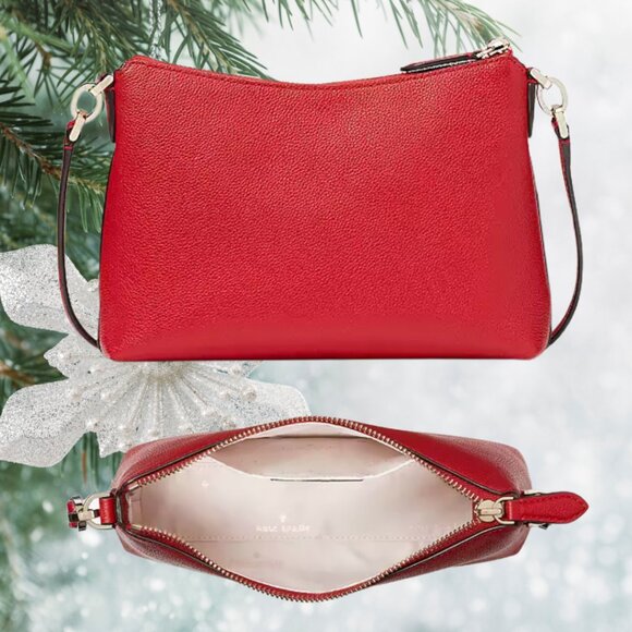 Kate Spade NWT Bailey Crossbody Bag, Candied Cherry (Red) - Textured Leather - Picture 2 of 12